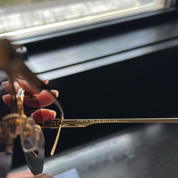 Louis Vuitton Ash  1.1 Millionaires Pilot Z1261W Gold Rimless Aviators - Picture 12 of 13